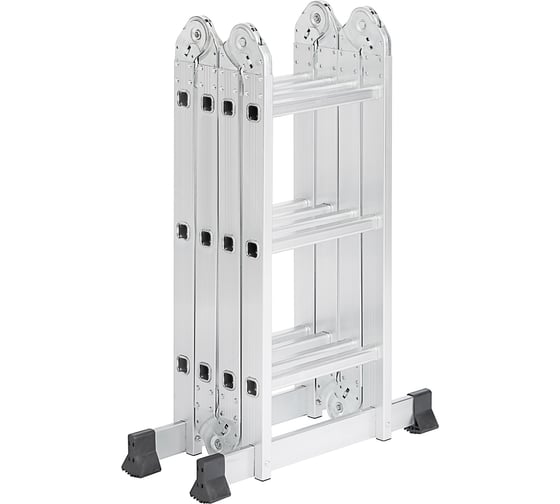 Изображение товара Лестница-трансформер ЕРМАК алюминий, 4 секции по 3 ступени, 4x3, профиль 1,2 мм, 624-101