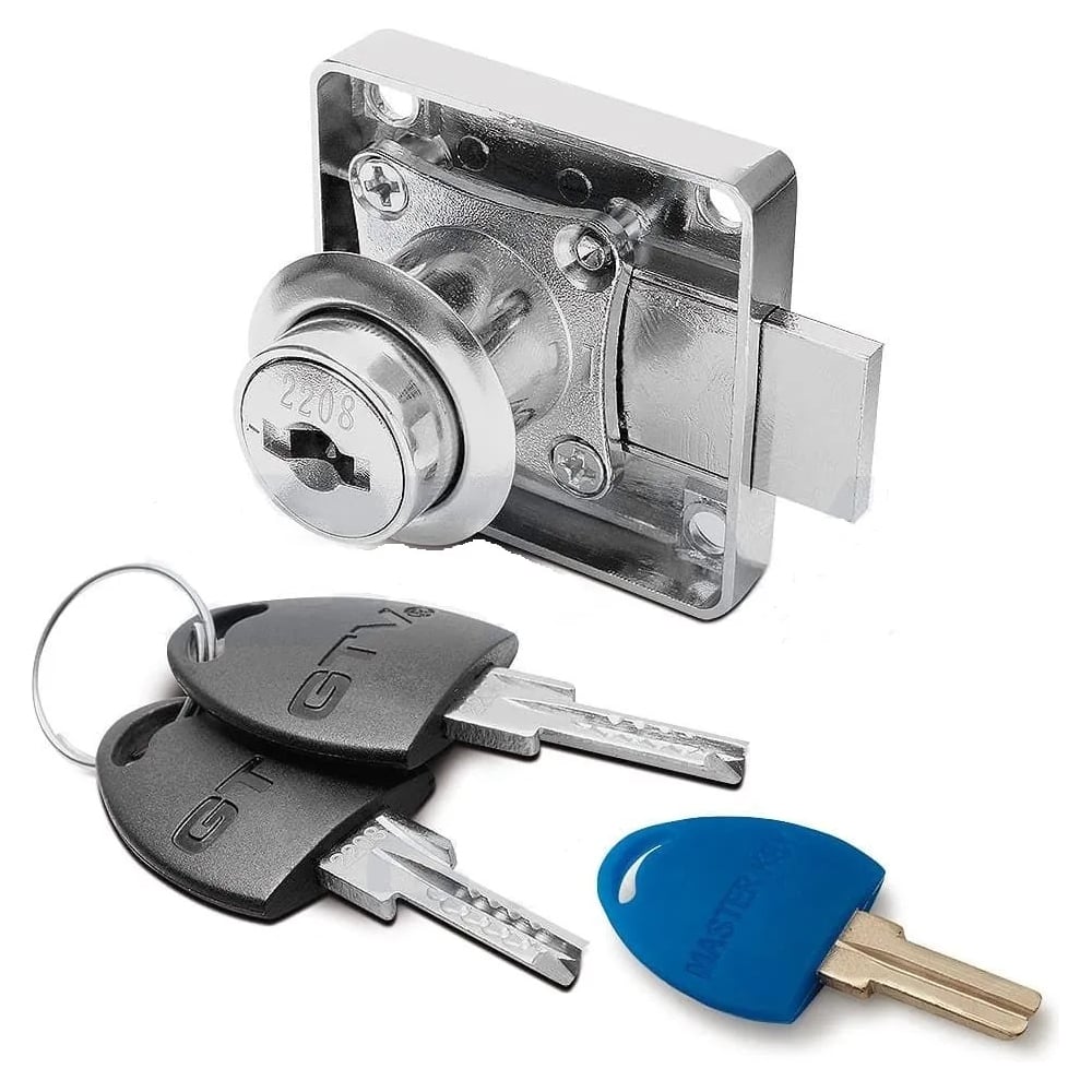 Изображение товара Мебельный замок GTV №138 с перфорированным ключом ZZ-CF-138-K