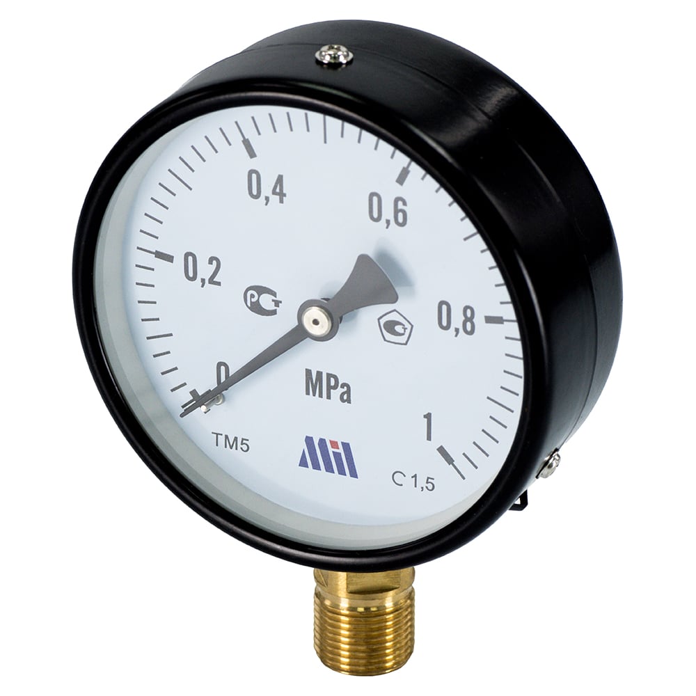 Изображение товара Манометр вертикальный Millennium 1/2" (100/10 бар) MVML1210100