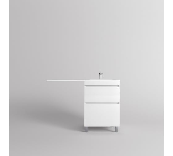 Изображение товара Тумба напольная Style Line Даллас ЛЕОН 120, Люкс белая, PLUS X2755884