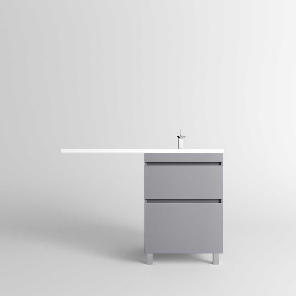 Изображение товара Напольная тумба для ванной комнаты Style Line Даллас ЛЕОН 120 Люкс серый