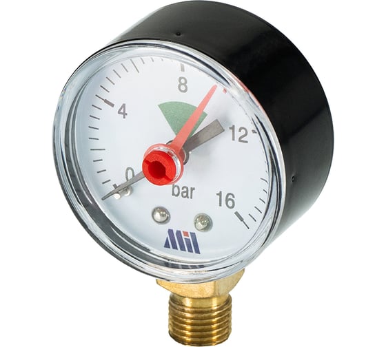 Изображение товара Манометр вертикальный Millennium 1/4" (50/16 бар) MVML141650