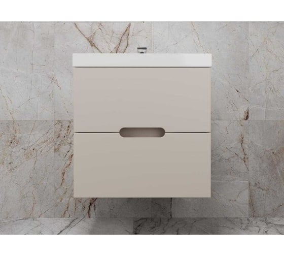 Изображение товара Тумба подвесная Style Line Матис 60, Classic 60, 2 ящика, КРЕМ, ЭМАЛЬ X2747582