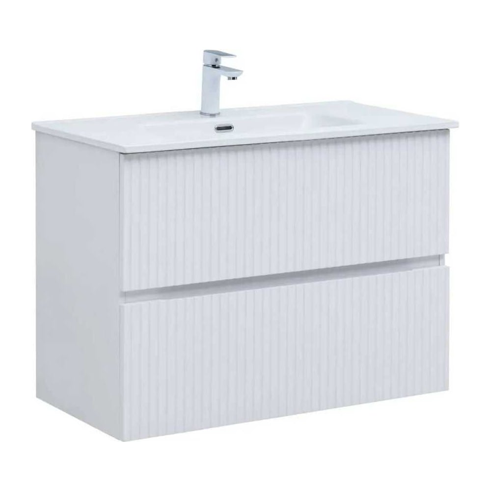 Изображение товара Тумба Aquanet Джейн 90 (Flat) бежевый подвесная с 2 ящиками