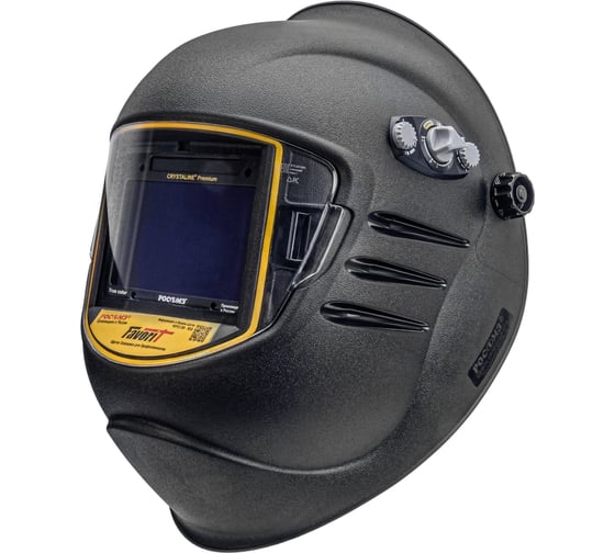 Изображение товара Щиток защитный лицевой сварщика РОСОМЗ НН12 CRYSTALINE PREMIUM FavoriT с комплектом адаптеров 51255-2