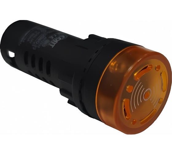 Изображение товара Лампа сигнальная звуковая UPUN AD105-22SM (LED) Ф22мм 24В оранжевый, упак 10 шт AD105-22SM/O-23