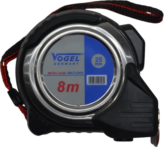Изображение товара Рулетки с магнитом Vogel противоударные, 8 м, точность 1.8 мм, металлический корпус 141408-12