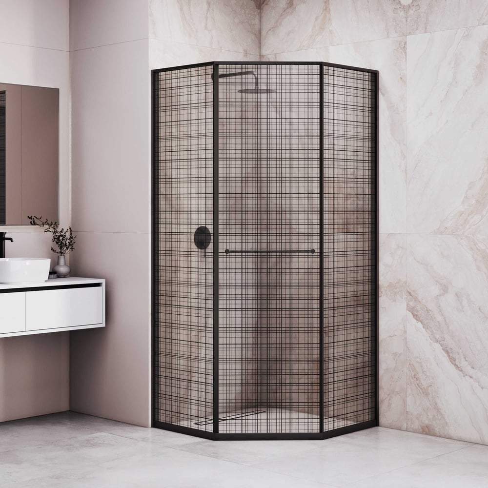 Изображение товара Душевой уголок RGW 100*100*200 SV-82-B L трапеция, черный, черная вуаль 8 триплекс 33328200-244L Изображение товара Душевой уголок RGW 100*100*200 SV-82-B L трапеция, черный, черная вуаль 8 триплекс 33328200-244L