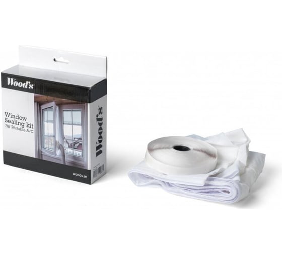 Изображение товара Шведский монтажный комплект Woods 4 м для мобильного кондиционера, уплотнитель для рамы окна, 4 метра WAC_WK