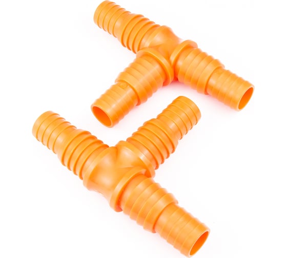 Изображение товара Тройник для шланга ДТРД 3/4х1 оранжевый, 2 шт VI7 3412TORAN