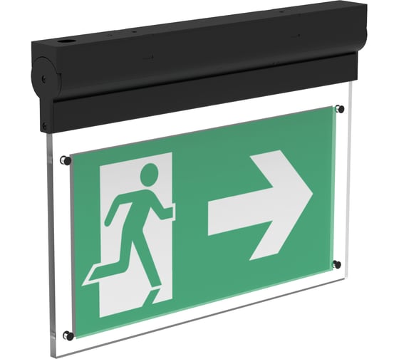 Изображение товара Световой указатель VARTON Flip серии Advanced 3W, IP40, 3ч, черный V1-EM-90432-02A01-4000365