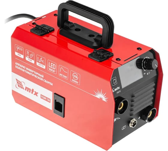 Изображение товара Аппарат инверторный полуавтомат. cварки MTX FCAW-130, 130 А, ПВ 60 94300