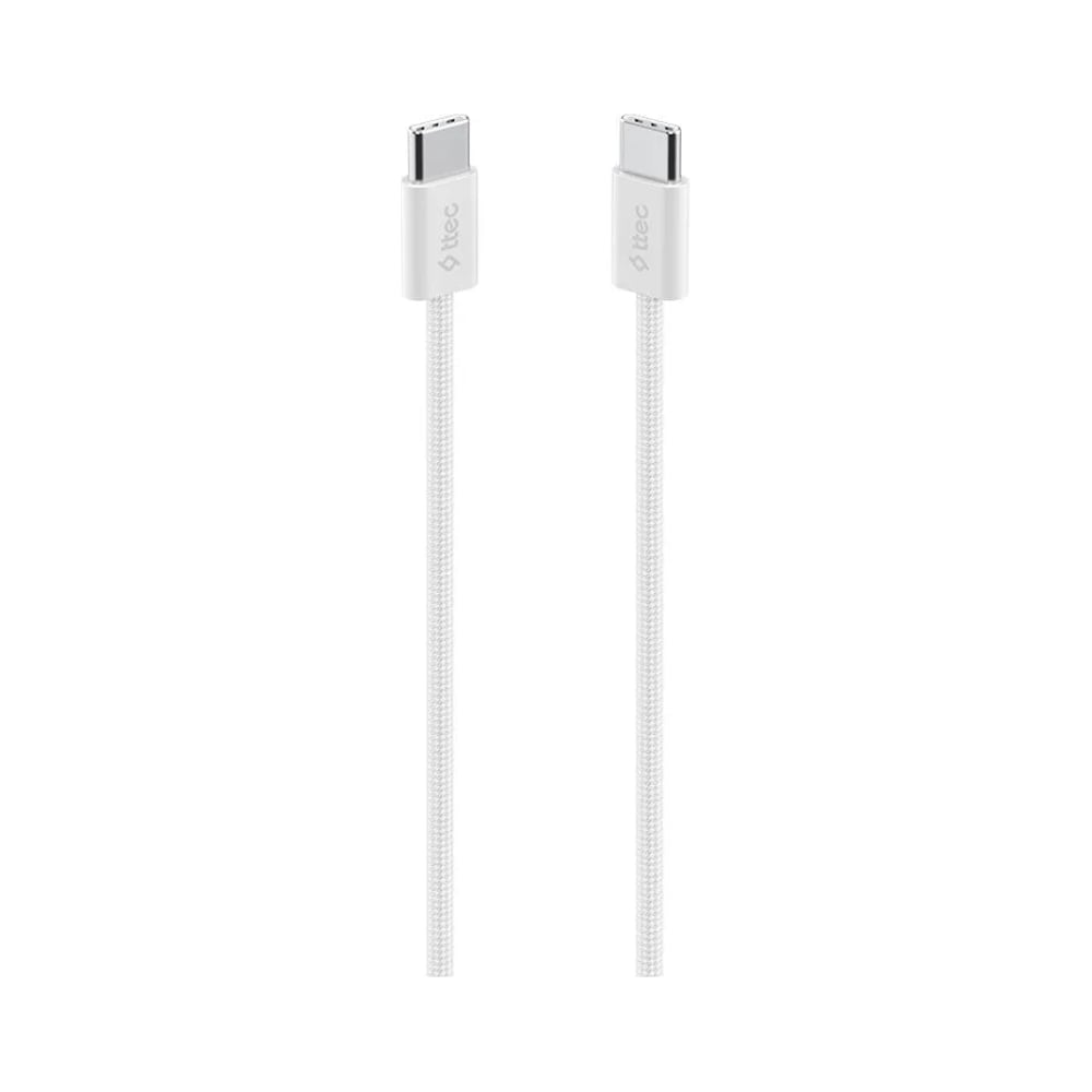 Изображение товара Кабель TTEC AlumiCable 60W Type-C - Type-C Fast Charge Cable. Длина: 100см. Цвет: белый 2DK54B