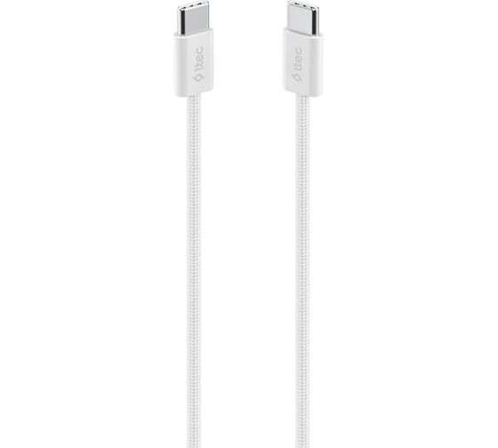 Изображение товара Кабель TTEC AlumiCable 60W Type-C - Type-C Fast Charge Cable. Длина: 100см. Цвет: белый 2DK54B