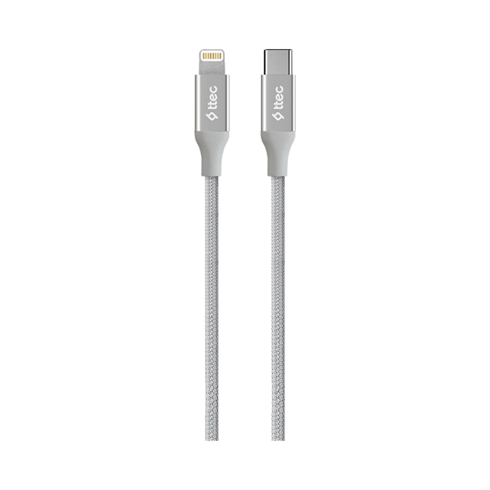 Изображение товара Кабель TTEC AlumiCable Type-C - Lightning Fast Charging Cable. Длина: 150 см. Цвет: серебряный 2DK41G