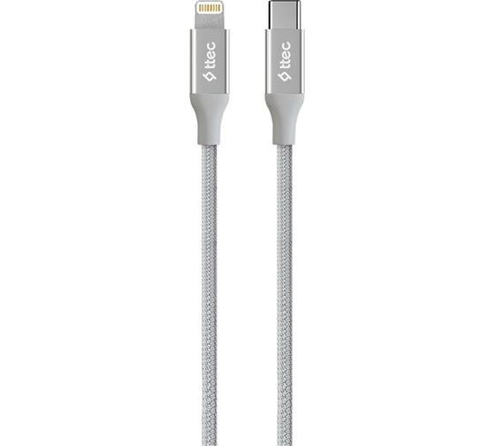Изображение товара Кабель TTEC AlumiCable Type-C - Lightning Fast Charging Cable. Длина: 150 см. Цвет: серебряный 2DK41G