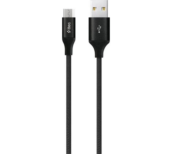 Изображение товара Кабель TTEC AlumiCable USB-A-Micro USB Charge/Data Cable 2.0 XL. Длина: 2м. Цвет: черный 2DK21S