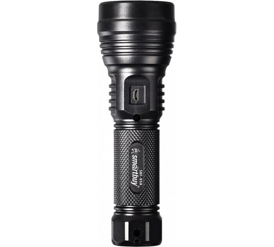 Изображение товара Фонарь аккумуляторный Smartbuy LED, 3 режима, 18650, MicroUSB, ABS, 16хd5 см, SBF-858