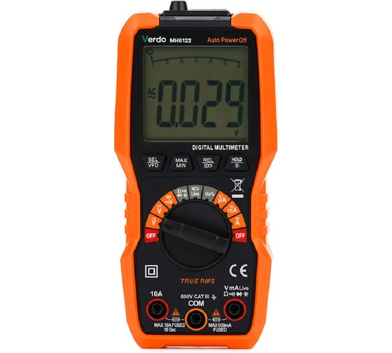 Изображение товара Мультиметр VERDO MH6122 портативный 0,5 проц., 6000 отсчетов MH612200