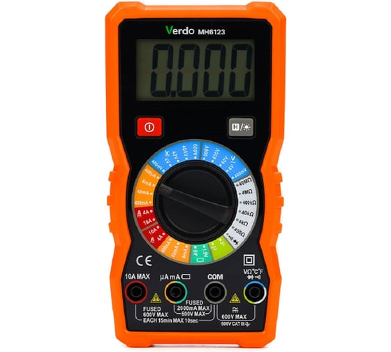 Изображение товара Мультиметр VERDO MH6123 портативный 0,5 проц., 4000 отсчетов MH612300