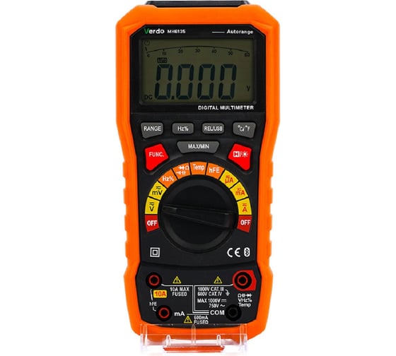 Изображение товара Мультиметр портативный VERDO MH6135 0,7%, 6000 отсчетов с поверкой MH613500-СП