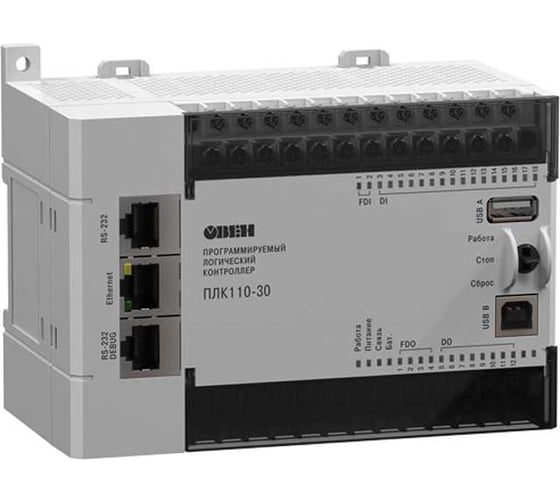 Изображение товара Программируемый логический контроллер ОВЕН ПЛК110-24.30.Р-М [М02] Z-00091017