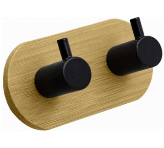 Изображение товара Крючок настенный двойной на бамбуковой основе Joy Home 13078