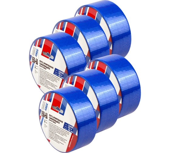 Изображение товара Армированная клейкая лента ЛИКК 850-60 48 мм 50 м синяя - 6 шт. 850-60-50-6 СН