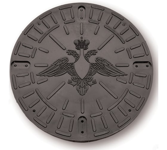 Изображение товара Люк полипропиленовый Агросток ПАТРИОТ 1,5т (A15) универсальный 315 черный с рисунком 30794