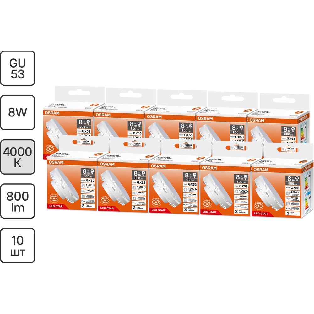 Прожектор светодиодный LEDVANCE FL ECO 30W740 BK 24x1 G4RU LEDV 4099854400070 - 2