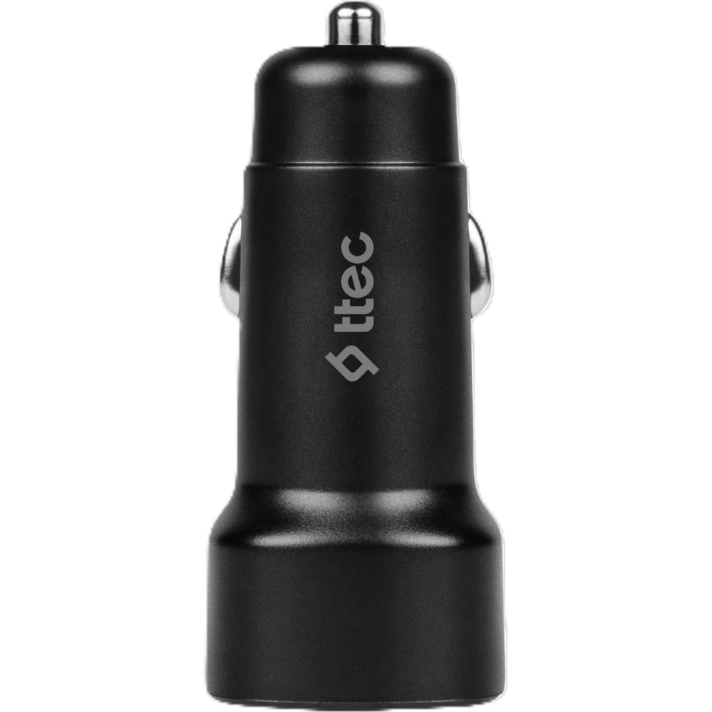 Изображение товара Автомобильное зарядное устройство TTEC с кабелем USB-C, 2.4А, черное