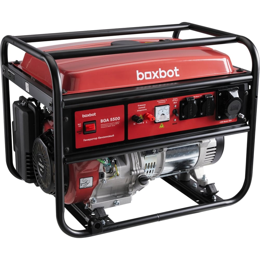 Изображение товара Генератор бензиновый Boxbot BGA 5500 5.5 кВт 13 л.с. с CEE 32A и Schuko 230V