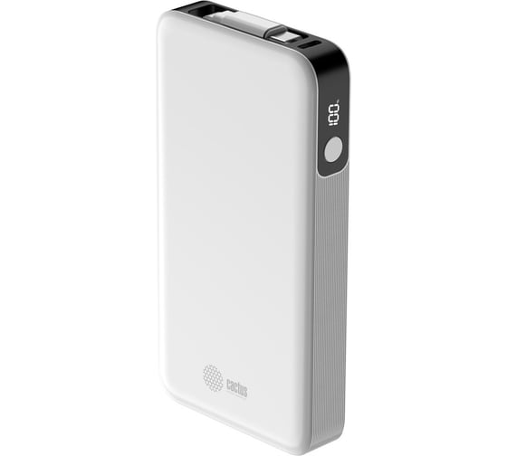 Изображение товара Мобильный аккумулятор CACTUS CS-PBFSPA-10000 10000mAh 22.5W 4.5A 2xUSB-C белый 2070659