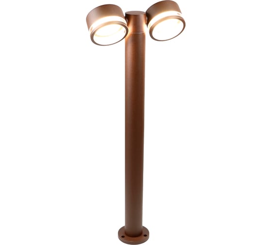 Изображение товара Садово-парковый светильник General Lighting Systems General серия Иллюмакс средний с боковым рассеивателем (262*100*700), GPF-2GX53-M-IP65, два патрона GX53, под лампу до 50Вт, корпус металл + пластик, коричневый 662423