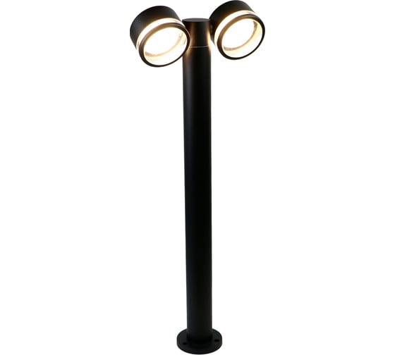 Изображение товара Садово-парковый светильник General Lighting Systems General серия Иллюмакс средний с боковым рассеивателем (262*100*700), GPF-2GX53-M-IP65, два патрона GX53, под лампу до 50Вт, корпус металл + пластик, черный 662421