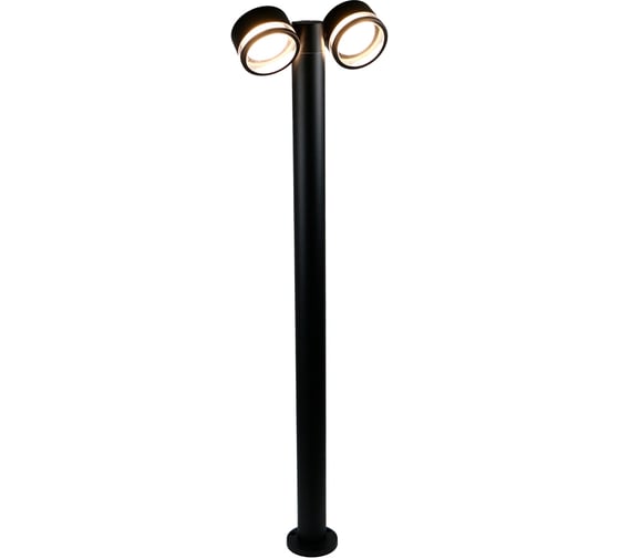 Изображение товара Садово-парковый светильник General Lighting Systems General серия Иллюмакс высокий с боковым рассеивателем (262*100*1000), GPF-2GX53-M-IP65, два патрона GX53, под лампу до 50Вт, корпус металл + пластик, черный 662424