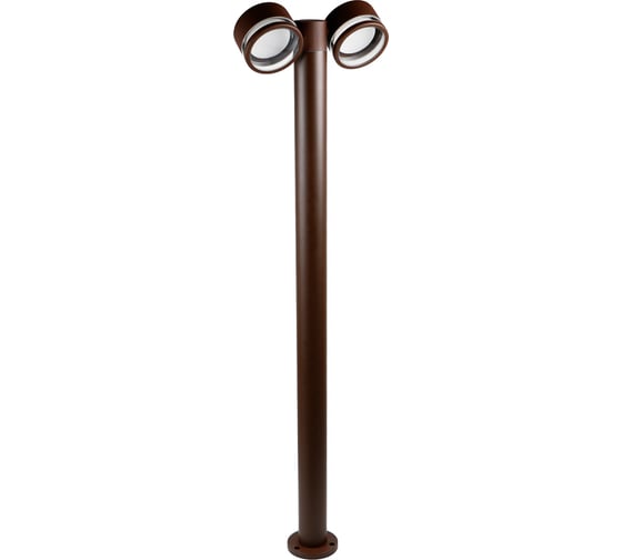 Изображение товара Садово-парковый светильник General Lighting Systems General серия Иллюмакс высокий с боковым рассеивателем (262*100*1000), GPF-2GX53-M-IP65, два патрона GX53, под лампу до 50Вт, корпус металл + пластик, коричневый 662426