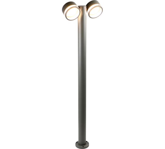 Изображение товара Садово-парковый светильник General Lighting Systems General серия Иллюмакс высокий с боковым рассеивателем (262*100*1000), GPF-2GX53-M-IP65, два патрона GX53, под лампу до 50Вт, корпус металл + пластик, графит 662425