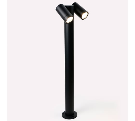 Изображение товара Садово-парковый светильник General Lighting Systems General серия Люмикс средний (171*100*700), GPF-2MR16-GU10-R-IP65, два патрона GU10, под лампу до 50Вт, корпус металл + стекло, черный 662427