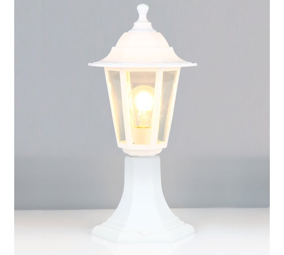 Изображение товара Садово-парковый светильник General Lighting Systems General серия Пушкинский большой (196*170*420), GPF-E27-M-IP65, патрон Е27, под лампу до 50Вт, корпус пластик + стекло, белый 662454