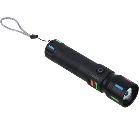 Изображение товара Фонарь рабочий ЕРМАК LED, 3 режима, 1200мАч, фокусировка, металл, пластик, 143x33 мм, Туре-С 223-077