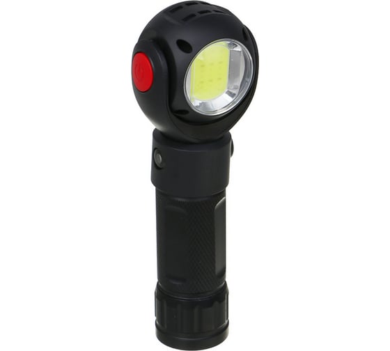 Изображение товара Фонарь рабочий ЕРМАК T6+COB, 7 режимов, алюминий, пластик, съемный аккумулятор 1x18650, 3хAAA, красный свет 225-008