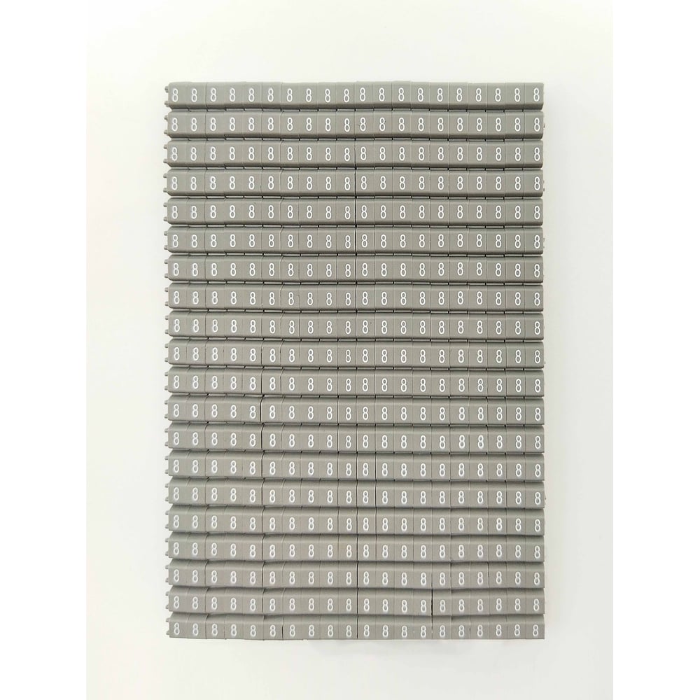 Изображение товара Маркировка кабеля ONKA KCG 1, 0,5-1,5 мм.кв., 400 штук, серый, без клея