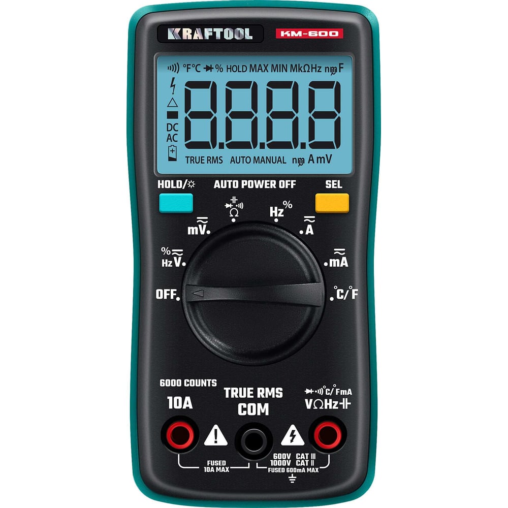 Изображение товара Цифровой мультиметр KRAFTOOL KM-600 59854 для электронных измерений