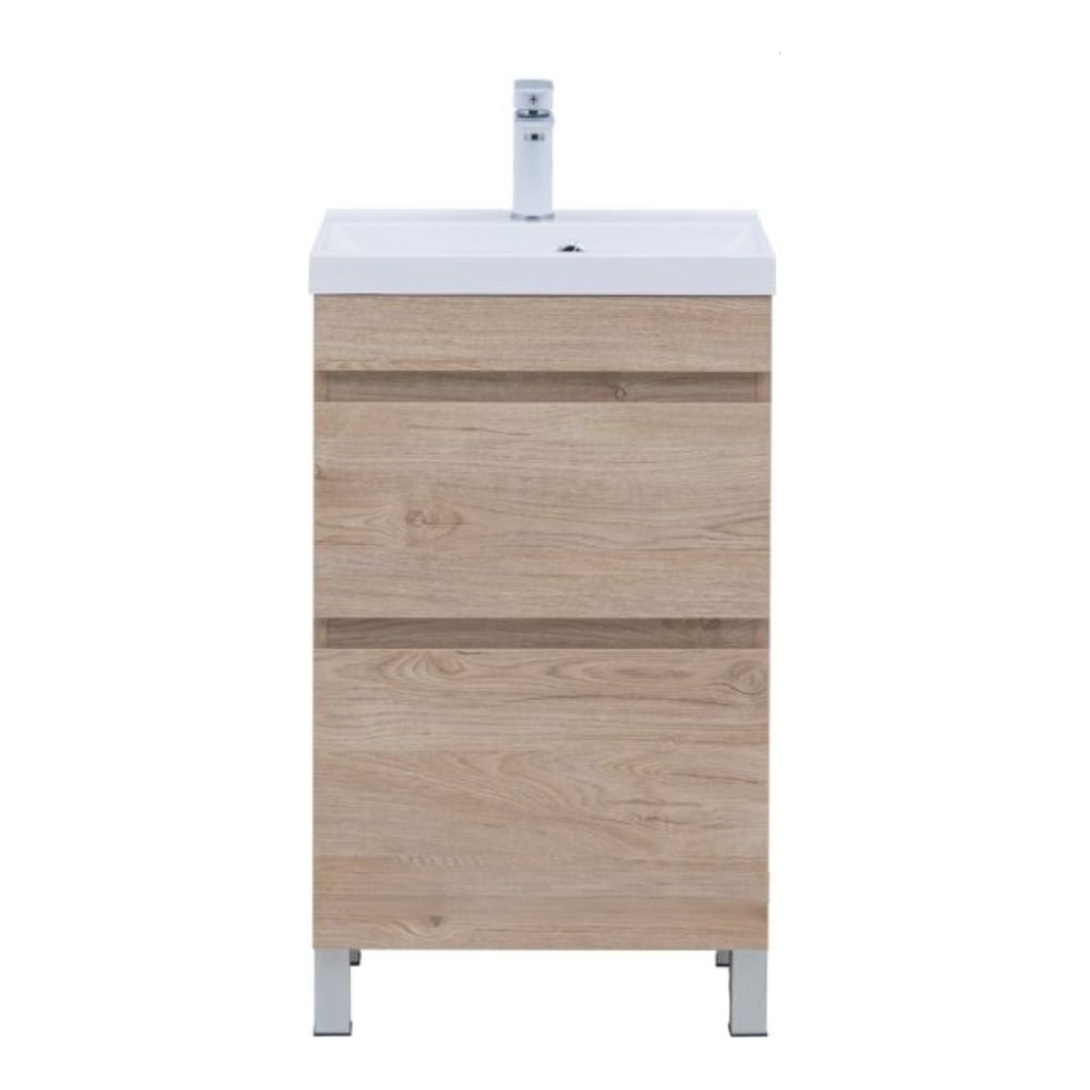 Изображение товара Тумба напольная Aquanet Нота new 50 2 ящика, цвет дуб светлый (344137) 00344137