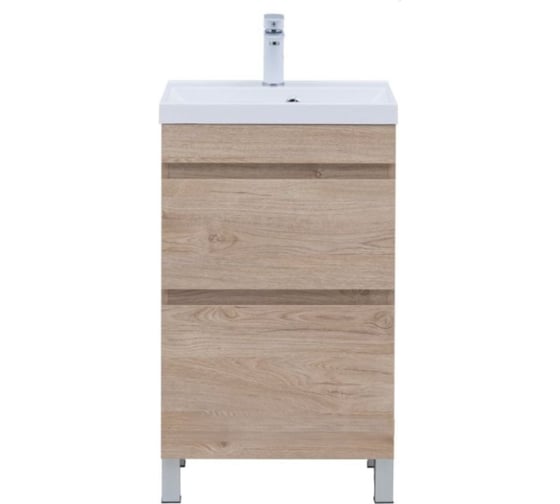 Изображение товара Тумба напольная Aquanet Нота new 50 2 ящика, цвет дуб светлый (344137) 00344137