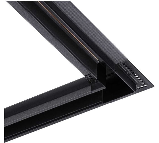 Изображение товара Соединитель «L» токопроводящий NOVOTECH для шинопровода в ГКЛ (для арт.135197; 135199) IP20 48V SMAL черный 135280