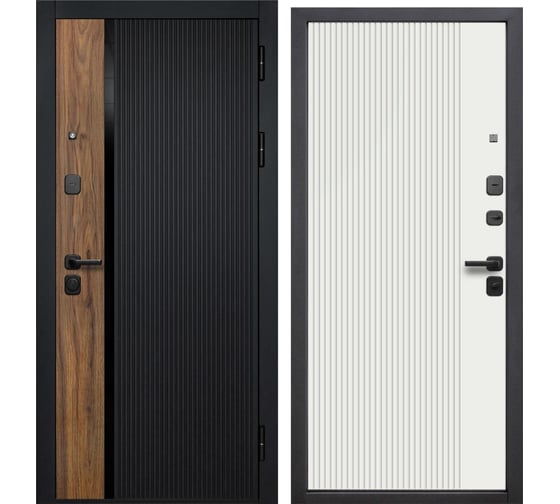 Изображение товара Входная дверь DIVA Foreman Ф-6 2050x860 Правая (Черный матовый-Белый софт) УТ-00084234