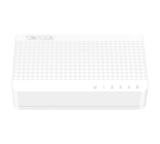 Изображение товара Мини-коммутатор неуправляемый Tenda S105 5 портов, 5x100 Мбит/с, настольный, пластиковый корпус 10000033901