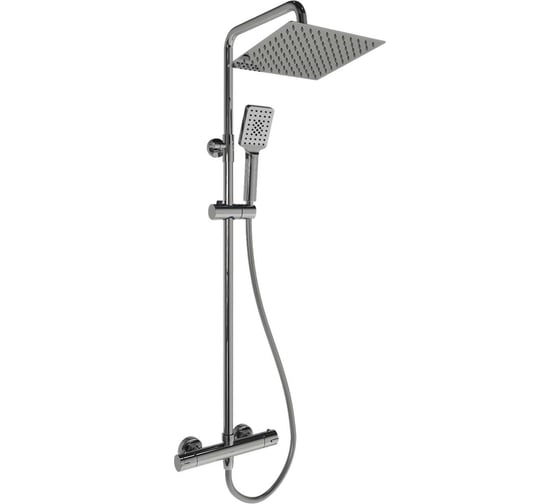 Изображение товара Душевая стойка Sancos KANEDO с термостатом с верхним душем 248x248 мм ручным душем 110 мм, 4 режима, хром SC7100CH